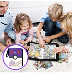 Card Binder for Pokemon Cards Holder Fits 400Cards w/ 50 Removable Sleeves - Image 4