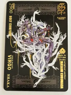 VIRGO SHAKA GOLD SAINT Sacred Saga Saint Seiya Anime Collectible Card - Image 1
