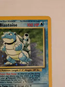 Pokemon TCG Blastoise Holo Card Base Set 2/102 - Image 5