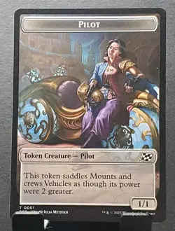 MTG 0001,0011 PILOT/TREASURE Token Creature Aetherdrift card⚔NM/MT - Image 1