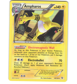 Pokemon 2012 Light Play Ampharos Dragons Exalted Holo 40/124 Card - Image 1