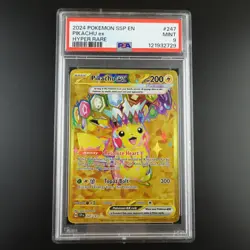 PSA 9 Pikachu ex 247/191 Pokemon Surging Sparks Graded Card - Image 1