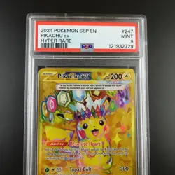 PSA 9 Pikachu ex 247/191 Pokemon Surging Sparks Graded Card - Image 2