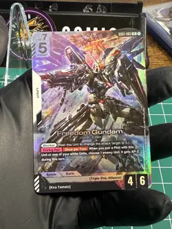 Freedom Gundam GD01-065 Newtype Rising Gundam Card Game TCG - NM LR Foil - Image 1