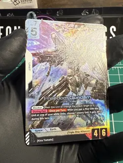 Freedom Gundam GD01-065 Newtype Rising Gundam Card Game TCG - NM LR Foil - Image 5