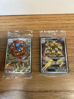 SEALED Riolu And Alakazam Mega Evolution ETB Pokemon Card Promo Cards 009 + 010 - Image 1