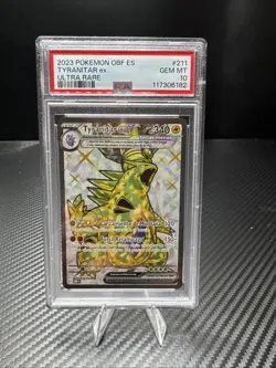 2023 POKEMON OBF ES TYRANITAR EX ULTRA RARE #121 GEM MT 10 - Image 1