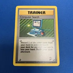 COMPUTER SEARCH Pokemon TCG Base Set 2 Trainer #101/130 Vintage WotC RARE LP-NM - Image 1