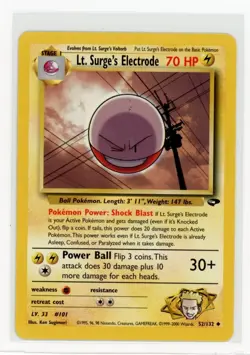 Pokemon Gym Challenge #052/132 Lt. Surge's Electrode - Image 1