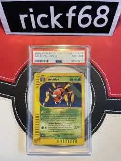 2003 POKEMON AQUAPOLIS H3 ARIADOS-HOLO PSA 8 - Image 1