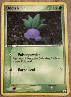 Pokemon TCG Oddish EX Hidden Legends 68/101 Regular Common HP - Image 1