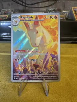 Pokemon TCG Rapidash 189/182 SV Destined Rivals Near Mint Condition 14 - Image 1