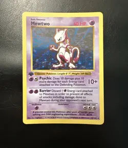 Pokemon Mewtwo Base Set Shadowless 1st Edition Holo Rare #40 Near Mint - Image 1