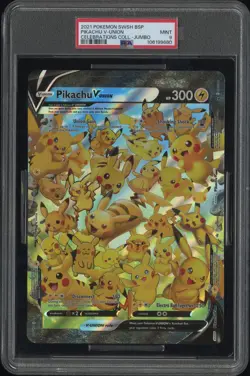 2021 POKEMON SWSH BLACK STAR PROMO CELEBRATIONS COLL-TAG PIKACHU V-UNION PSA 9 - Image 1