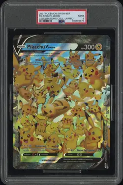 2021 POKEMON SWSH BLACK STAR PROMO CELEBRATIONS COLL-TAG PIKACHU V-UNION PSA 9 - Image 1