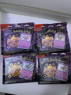 Pokemon Paldean Fates Fidough Tech Sticker Collection Promo Sealed - Image 2
