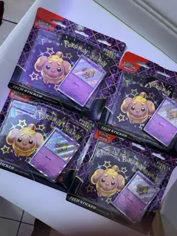 Pokemon Paldean Fates Fidough Tech Sticker Collection Promo Sealed - Image 3