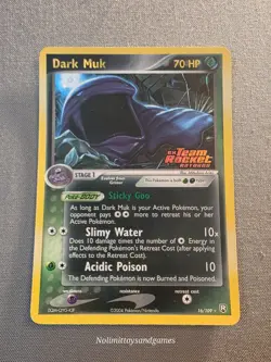 Pokemon Dark Muk Reverse Holo #16 Stamped EX Team Rocket Returns Free Shipping - Image 1
