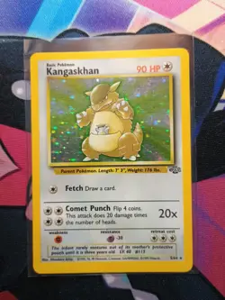 Pokemon TCG Kangaskhan Jungle 5/64 Holo Unlimited Holo Rare LP - Image 2