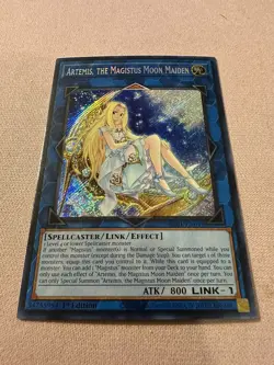 Yu-Gi-Oh! Artemis, the Magistus Moon Maiden RA01-EN049 Secret Rare 1st Ed NM - Image 1