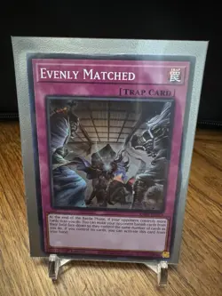 Yugioh - Evenly Matched Super Rare RA01-EN074, Near Mint, 1st Edition - Image 1