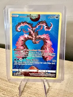 Galarian Moltres SWSH284 Crown Zenith Holo Black Star Promo IR Pokemon Card - Image 1