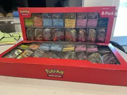 🔥Pokemon Prismatic Evolutions 8 Mini-Tins, Promo Cards Costco 2-pack (32 PACKS) - Image 1