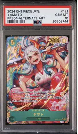 PSA 10 Yamato OP01-121 SEC PRB-01 Alt Art One Piece Card Japanese 2024 - Image 1