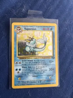 Pokemon TCG Vaporeon 12/64 Jungle Holo Rare Unlimited Card LP/MP Condition - Image 1