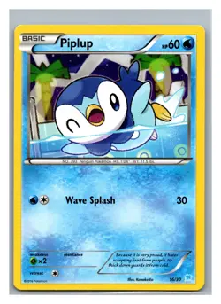 XY Trainer Kit: Pikachu Libre & Suicune #16/30 Piplup - Pokemon Card - Image 1