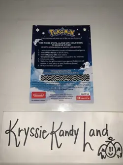 Pokemon Shiny Koraidon Or Shiny Miraidon Code Card Nintendo Switch Unscratched ! - Image 2