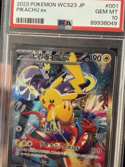 Pokemon Cards Pikachu ex 001/030 World Championship 2023 Promo - PSA 10 GEM MINT - Image 2
