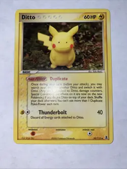 Pokemon TCG Pikachu Ex Delta Ditto Species Card 63/113 Regular Common - Image 1