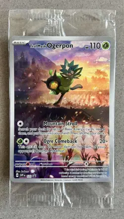 Pokemon Sealed Teal Mask Ogerpon 123 SV Scarlet Violet Promo Card Black Star - Image 1