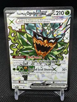 Teal Mask Ogerpon ex 166 Sv: Scarlet & Violet Black Star Promo Card Full Art - Image 1