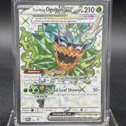 Teal Mask Ogerpon ex 166 - Scarlet & Violet Promo Card Holo Pokemon Card NM - Image 1