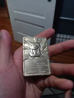 1999 Pikachu Pokemon 24K Gold Plated Trading card Limited Edition Burger King - Image 2