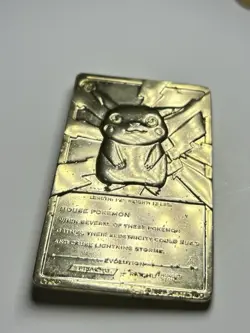 Vintage 1999 Pikachu Gold 24K Gold Plated Trading Card Collectible - Image 1