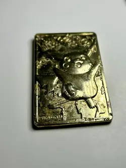 Vintage 1999 Pikachu Gold 24K Gold Plated Trading Card Collectible - Image 3