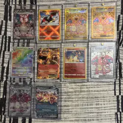Pokemon TCG Holo All Charizard Cards Lot of 10 Near Mint Condition - Image 1