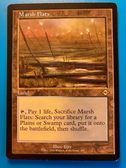 MTG 1x RETRO Marsh Flats # 437 Modern Horizons 2 Magic the Gathering Card x1 NM - Image 1