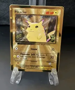 Pikachu Gold Metal Card 58/102 - Celebrations 25th Anniversary - Pokemon TCG - Image 1