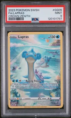 PSA 9 Mint Lapras FA 2023 SWSH Crown Zenith Pokemon Card - Image 1
