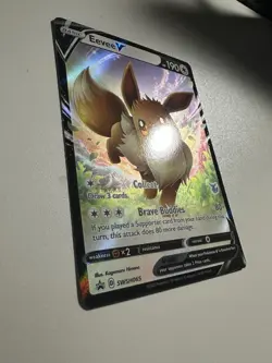 Eevee V Pokemon Card SWSh065 Promo Holographic 190 HP Full Art Card - Image 3