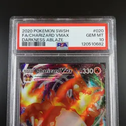 PSA 10 Charizard Vmax 020/189 Darkness Ablaze Holo Graded Pokemon Card - Image 2