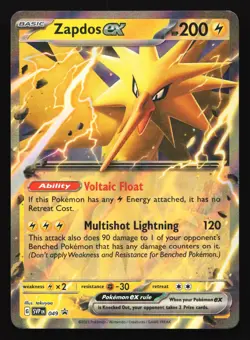 Pokemon Zapdos ex SVP 049 Scarlet & Violet 151 Holo Black Star Promo LP - Image 1