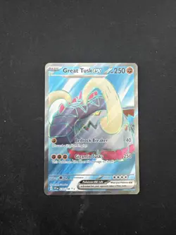 Great Tusk EX 230/198 Scarlet & Violet Base Set Ultra Rare Near Mint Pokemon - Image 1