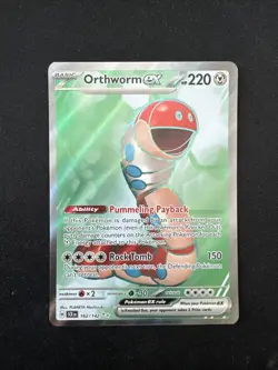 Orthworm EX 162/142 Stellar Crown Ultra Rare Pokemon TCG Near Mint - Image 1