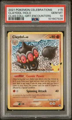 2021 POKEMON CELEBRATIONS CLASSIC COLL #15 CLAYDOL-HOLO PSA 10 - Image 1