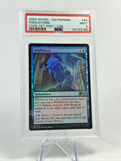 PSA 9 FOIL - RIDDLEFORM - Core Set 2021 - MTG Magic the Gathering Card Slab - Image 1